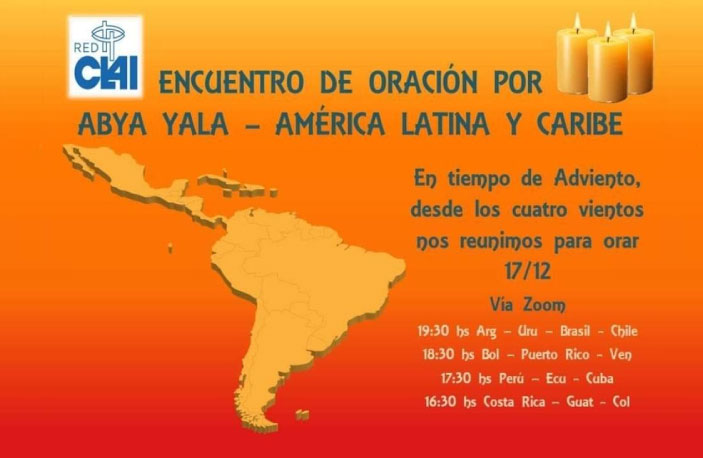 Red CLAI convoca a un encuentro de oración por Abya Yala, América Latina y Caribe