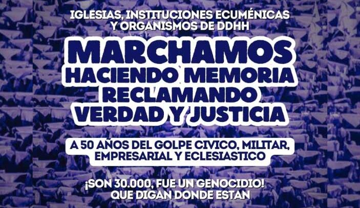 A 50 años del golpe, el MEDH convoca a marchar